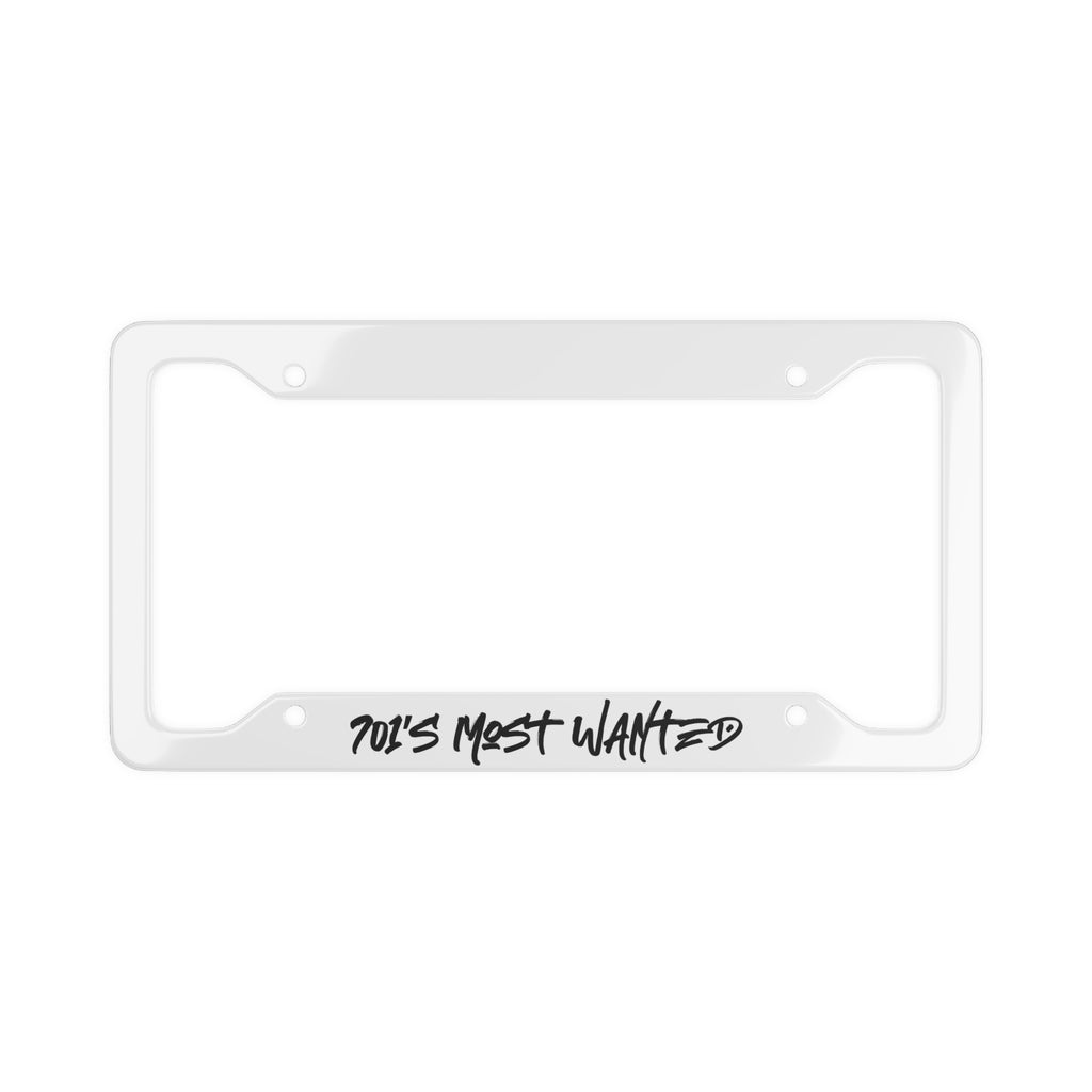 701’s Most Wanted License Plate Frame “White”