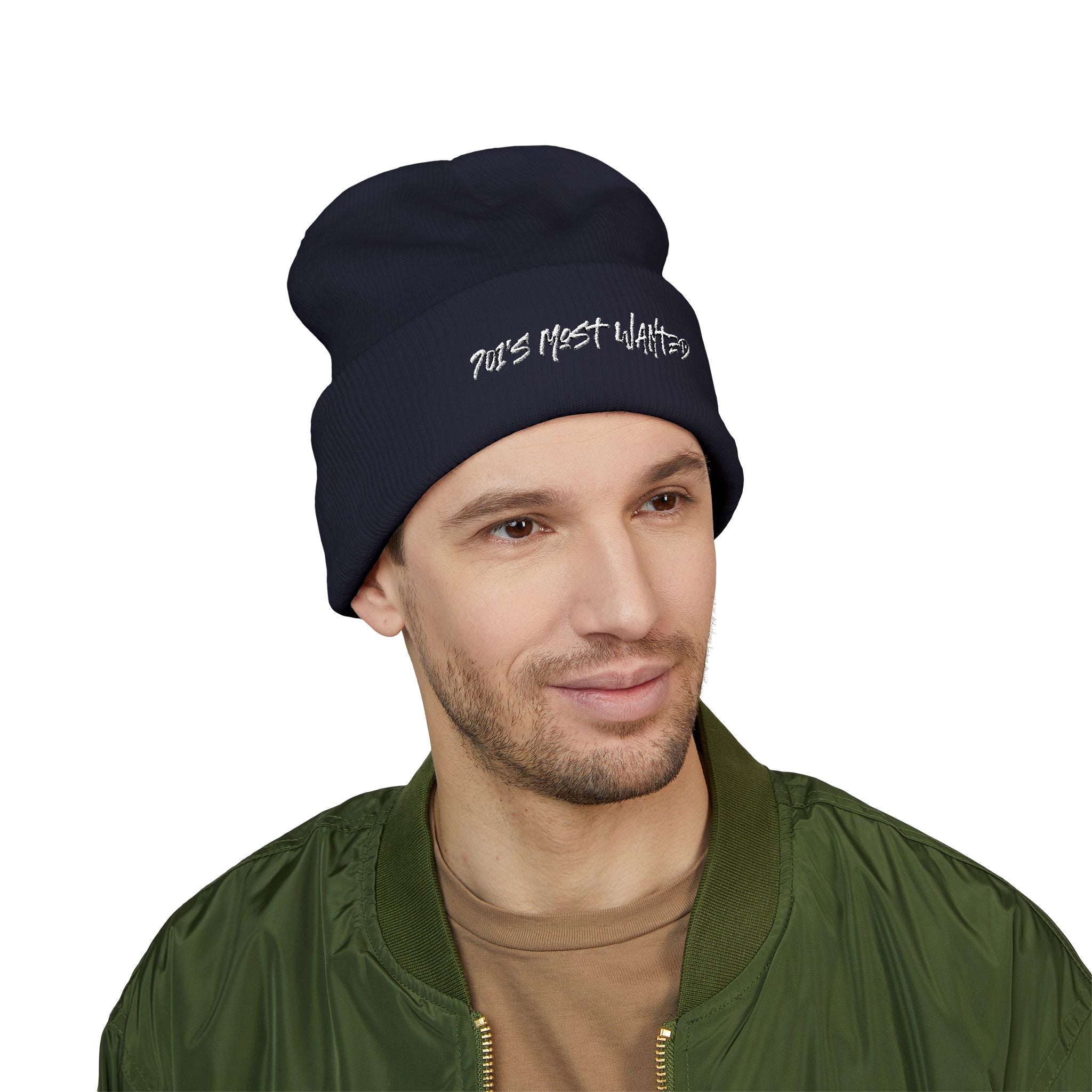 701’s Most Wanted Beanie “White Text”