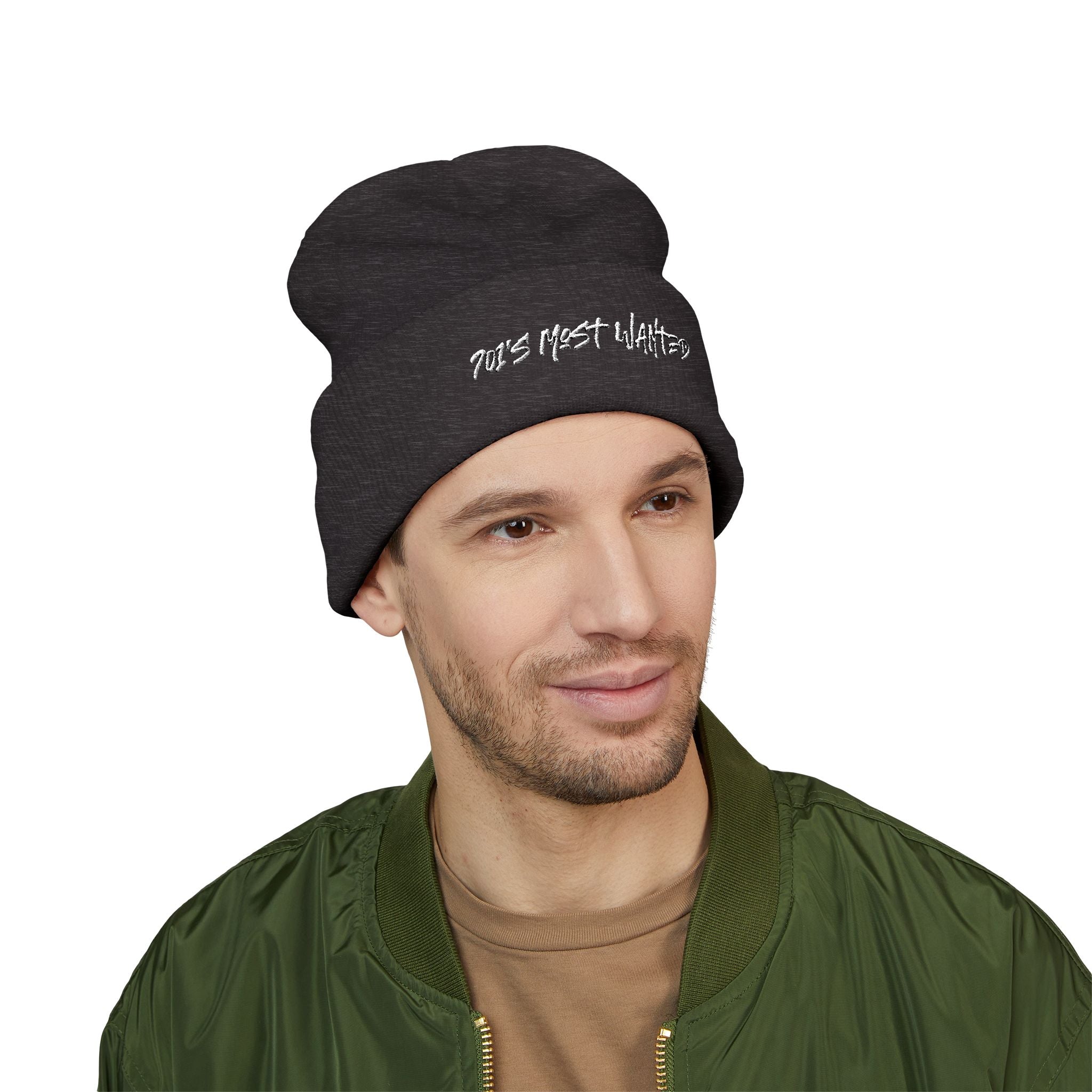 701’s Most Wanted Beanie “White Text”